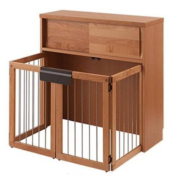 ペットケージ カウンター下 サークル 天然木 幅90cm （ 犬 ケージ 犬