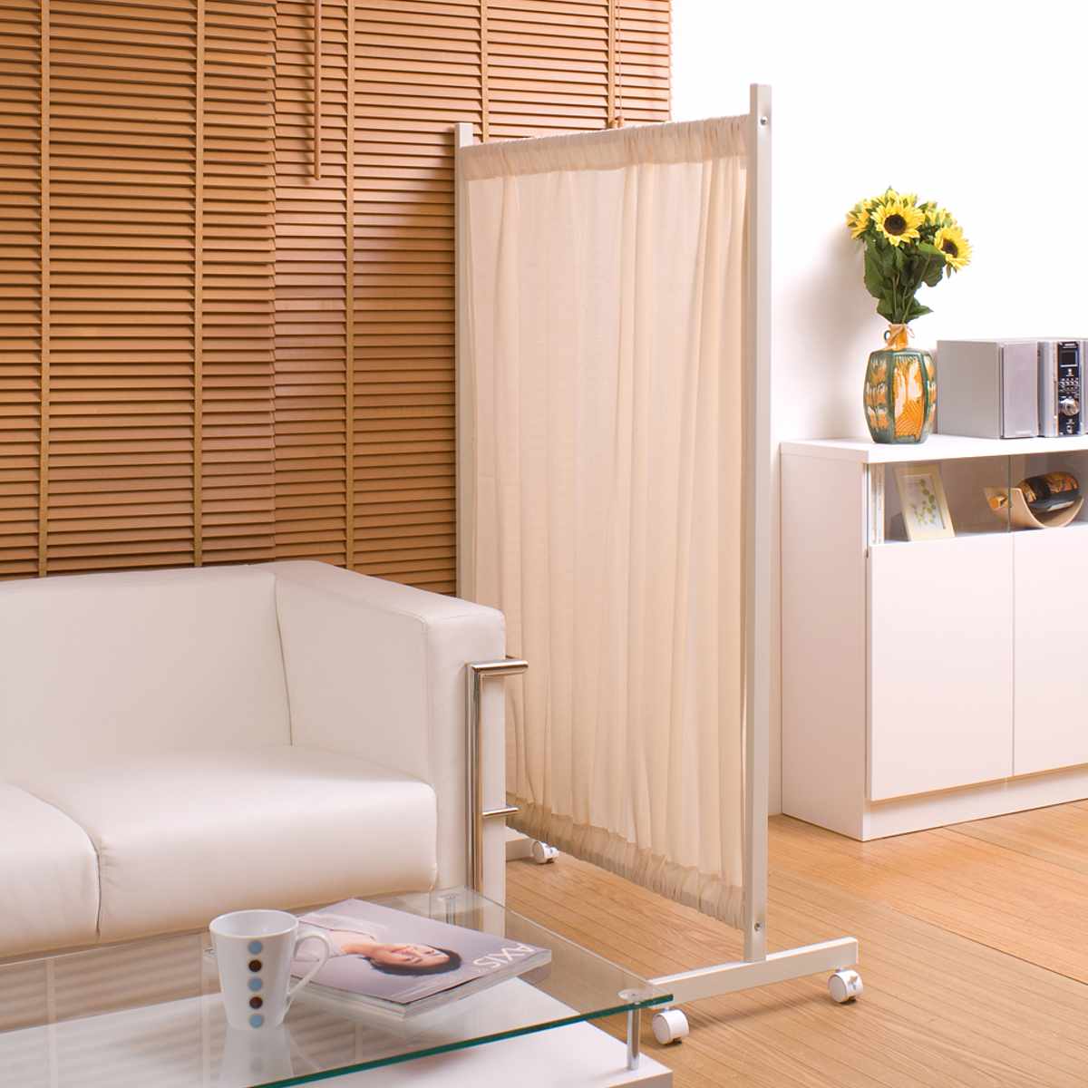 間仕切りカーテンパーテーション 幅94.5cm 高さ144.5cm