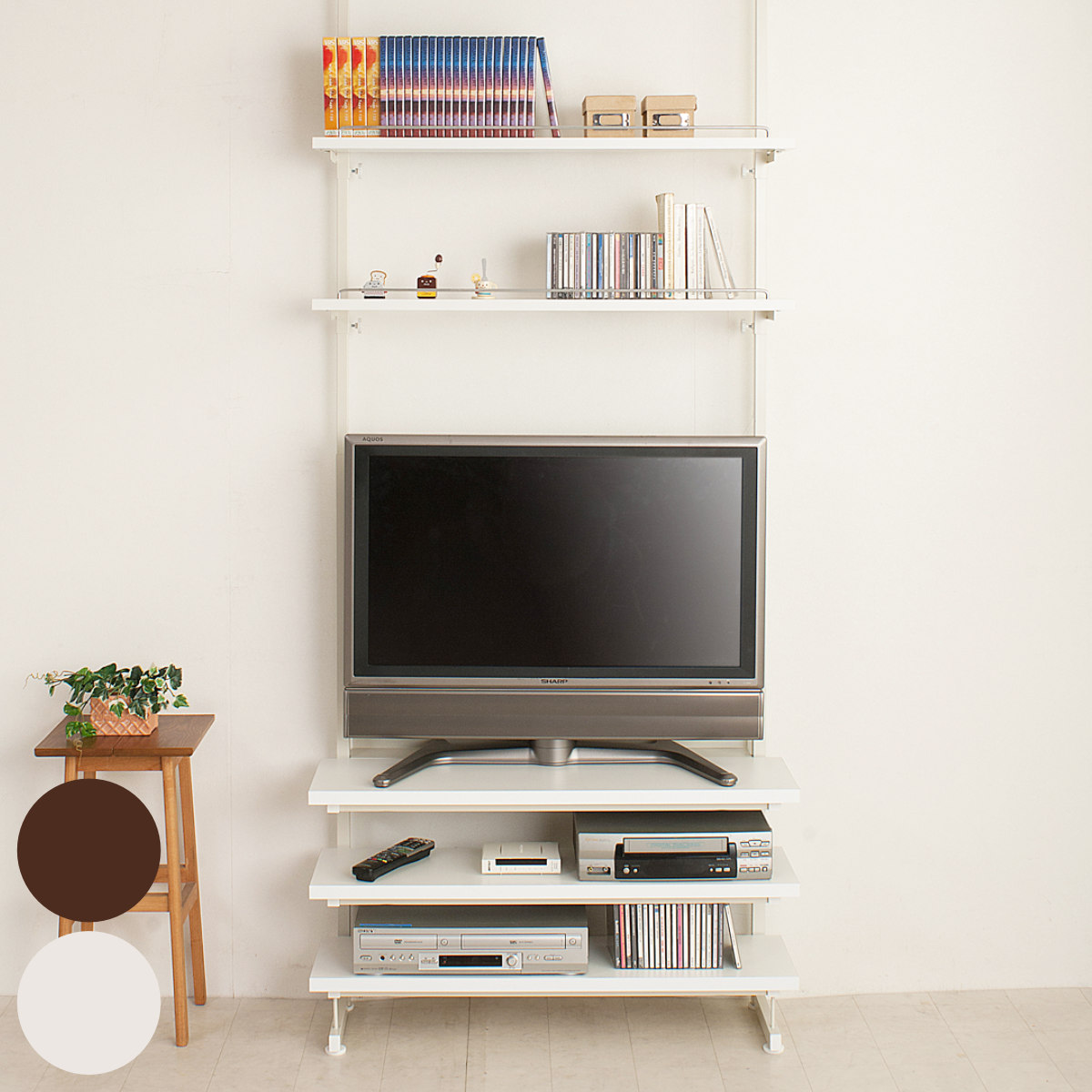 突っ張り 薄型TVラック 幅89.5cm 日本製 （ 突っ張りラック テレビ台