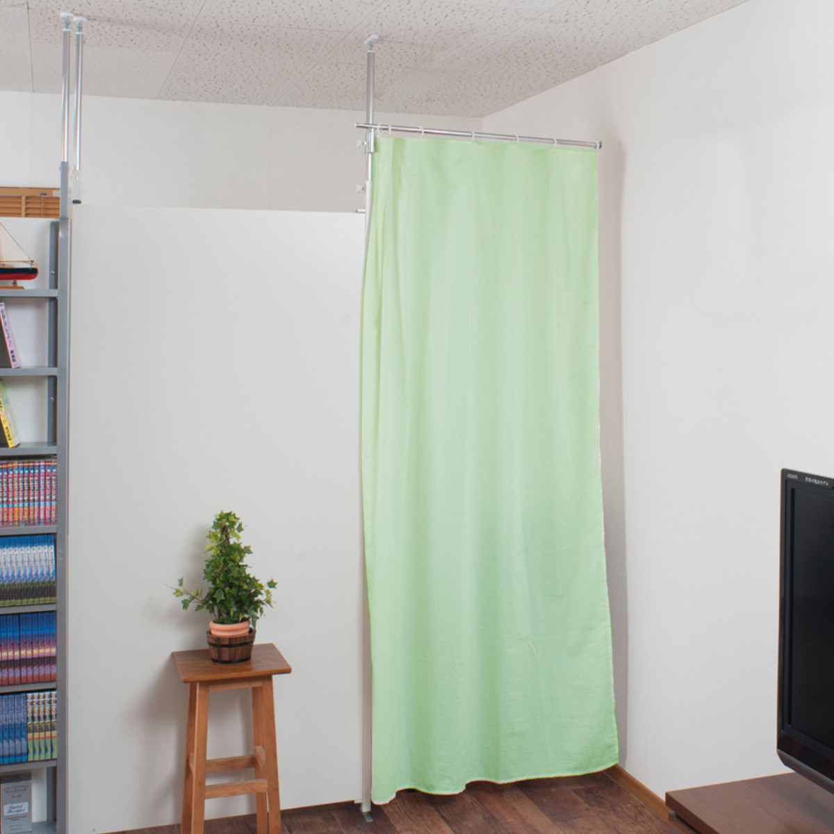 突っ張りパーテーション用ドアカーテン （ 突っ張り パーテーション