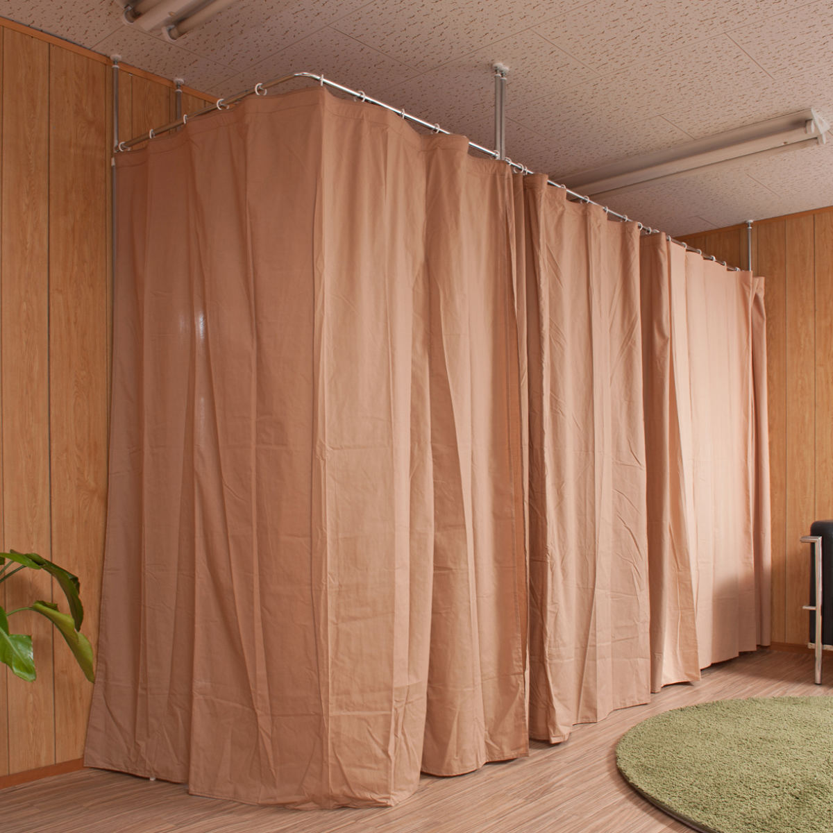 突っ張り カーテン 伸縮タイプ 幅165〜300cm 日本製 （ つっぱり 伸縮