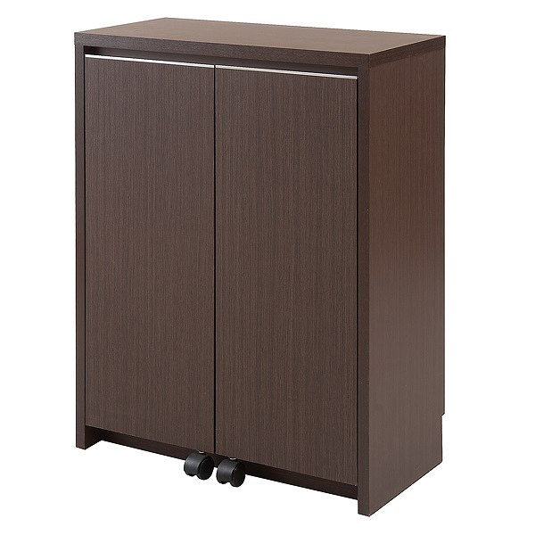 ブランド登録なし☆【完売間近】 カウンター下収納 キャビネット デスクタイプ キャスター扉 幅60cm （ PCデスク キャビネットタイプ リビング収納 日本製 完成品 ）