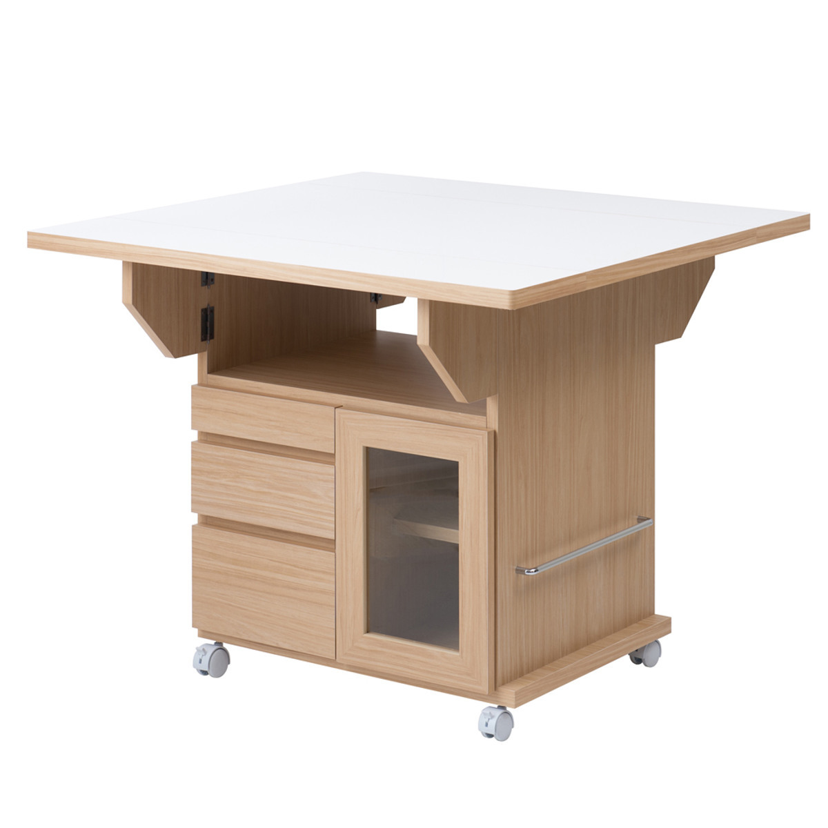 キッチンワゴン バタフライ 両バタ 日本製 約幅90cm （ キッチン