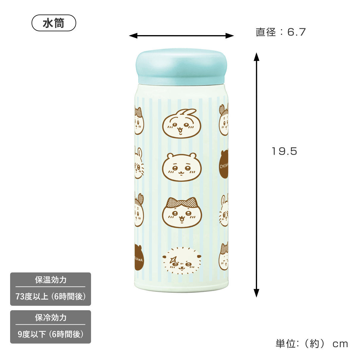 OSK（オーエスケー） ちいかわランチセット 弁当箱 水筒 ランチバッグ