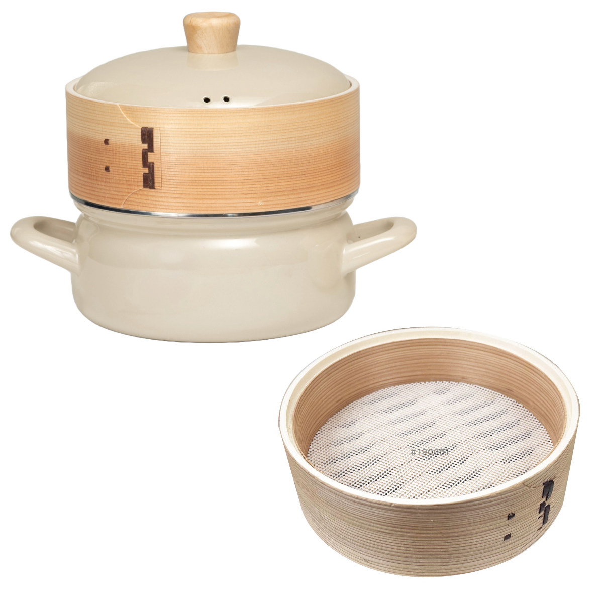 富士ホーロー せいろ付きホーロー鍋 2段 18cm IH対応 ホーロー蓋付き