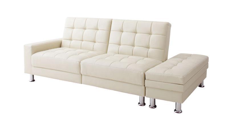 ピソラ コンパクトソファベッド 2 ホワイト ピソラ コンパクトソファベッド 2 ホワイト（W1270～1720