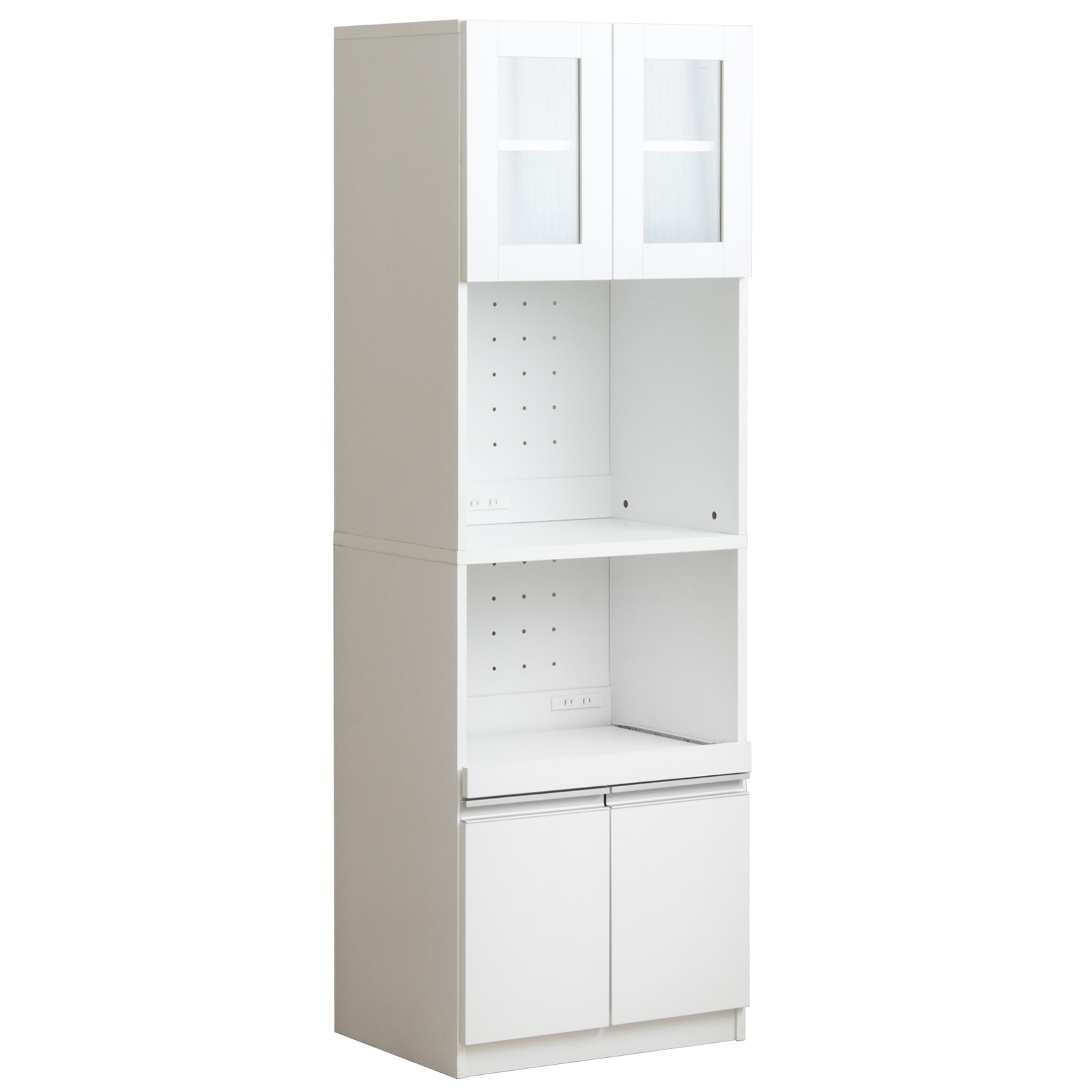 岩附 食器棚 レンジ台 ハイタイプ スリム 幅60cm 高さ180cm 奥行45cm