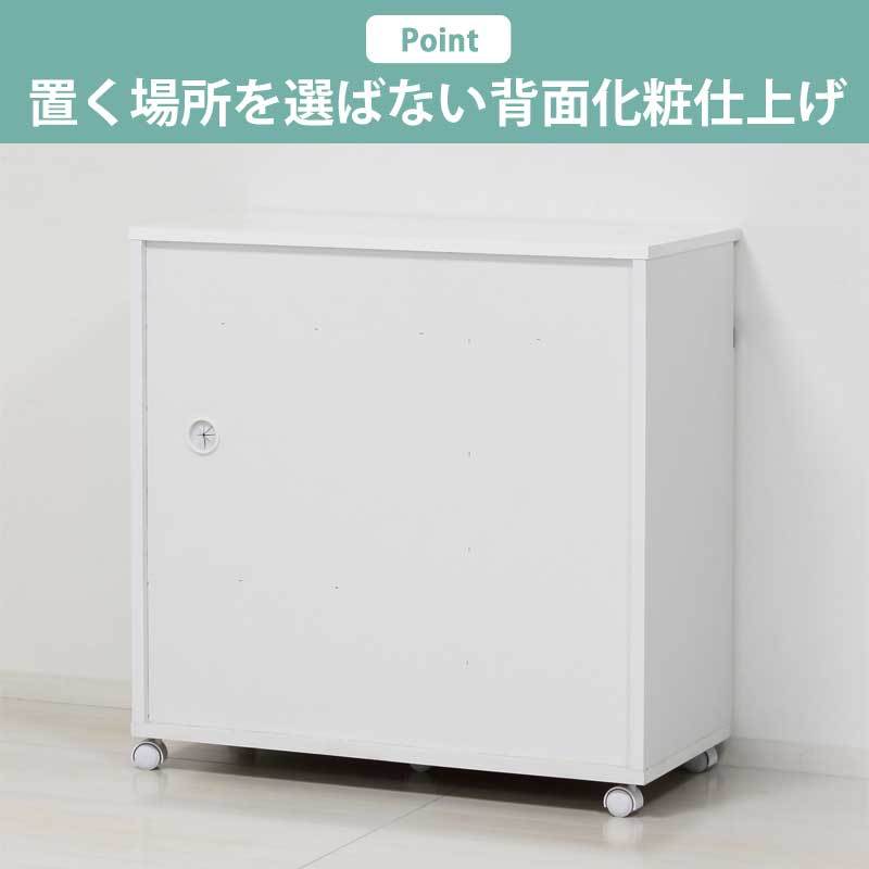 カウンターワゴン レンジ台 鏡面 完成品 キッチンワゴン キャスター