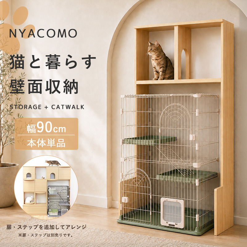 最大5000円OFFクーポン】 壁面収納 キャットウォーク 幅45cm 引出付き
