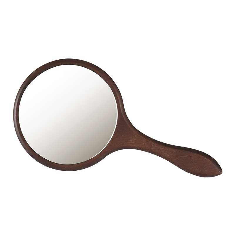 手鏡 おしゃれ 木製 コンパクトミラー シンプル アンティーク かわいい手鏡 和 丸 HANDMIRROR｜interior-works｜03
