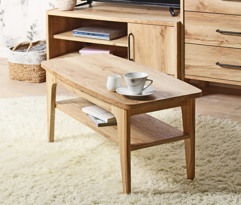 ローテーブル おしゃれ 2人 幅80cm 棚付き 収納 テーブル 北欧 木製