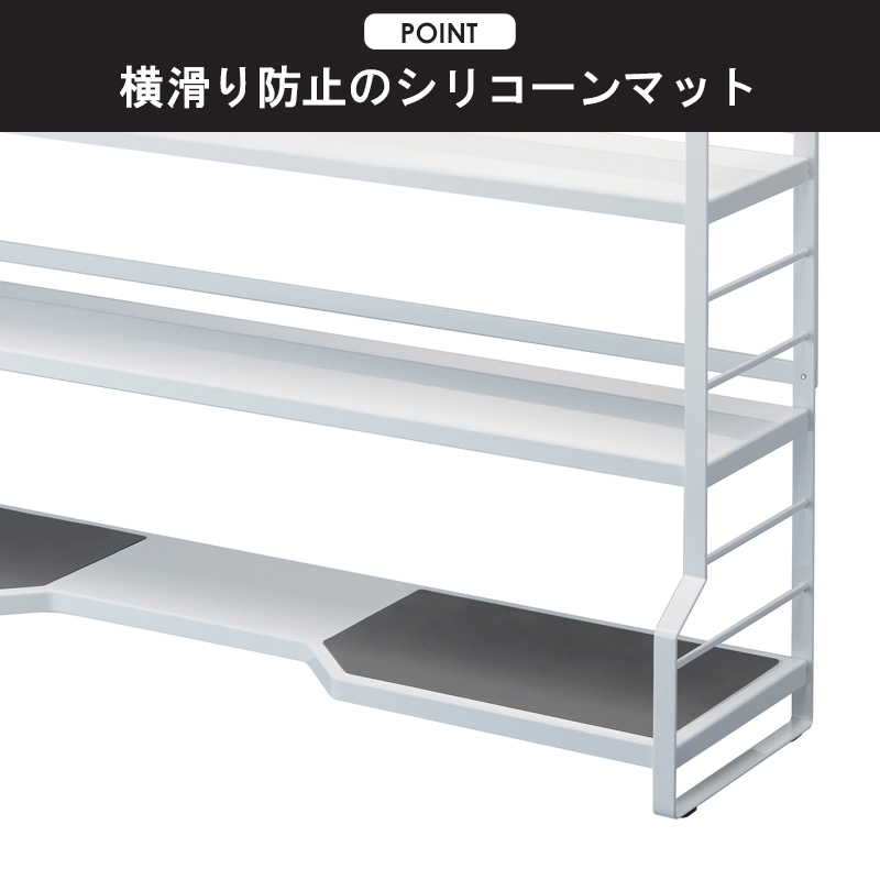 tower コンロ奥ラック 3段 タワー 山崎実業 公式 yamazaki キッチン