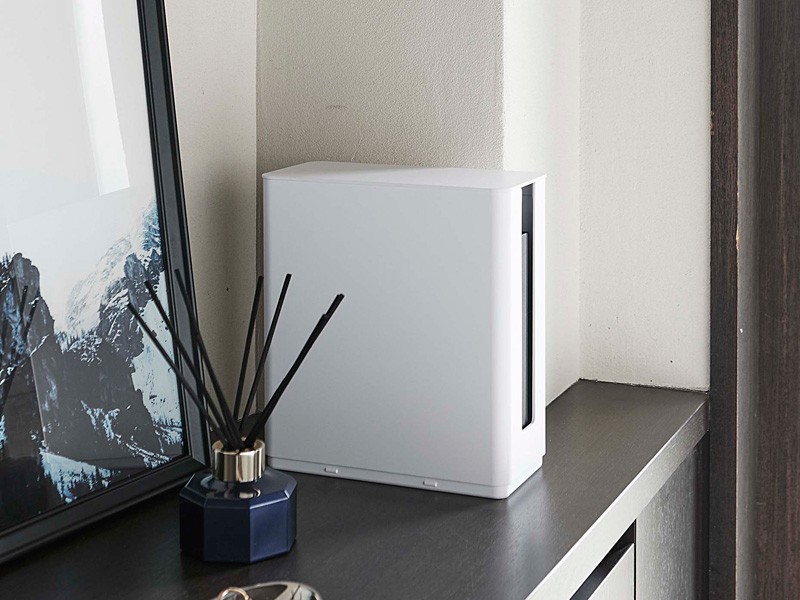 重ねられるスリム蓋付きルーター 収納ケース  山崎実業 ルーター収納ボックス おしゃれ 配線整理 ルーター収納 smar スマート yamazaki 白 黒 4913 4914