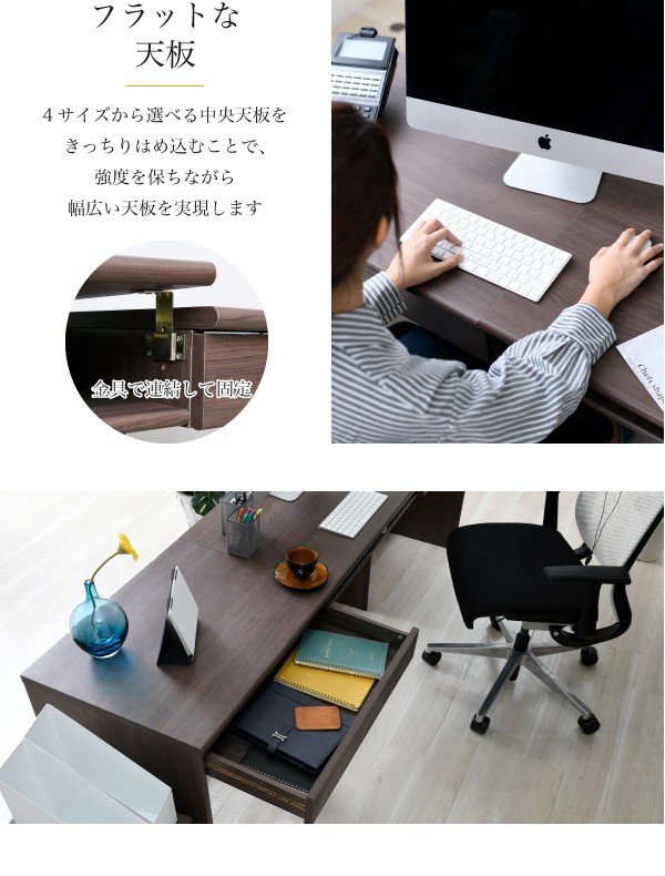 オフィスデスク ワイドデスク 選べる4サイズ 配線収納 ワークデスク システムデスク オフィス家具 FWD-WIDESETを激安で販売する京都の村田家具
