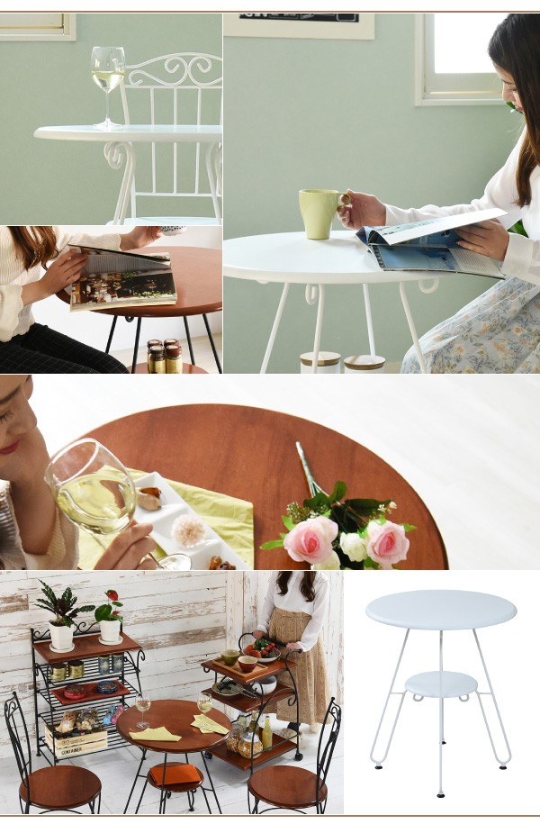 ロートアイアン シリーズ 丸テーブル 幅60cm アンティーク風 IRI-0051を激安で販売する京都の村田家具