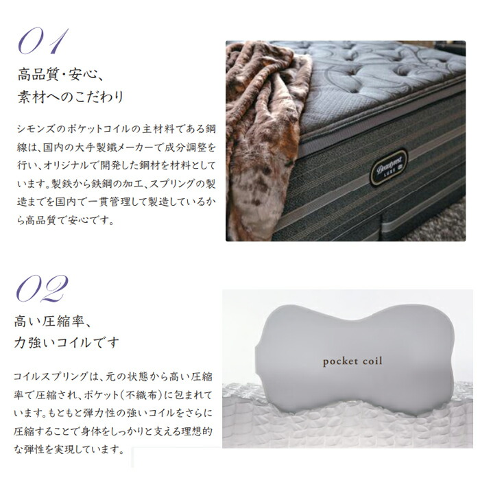 シモンズ　SIMMONS ビューティーレスト リュクス　シングルマットレス SIMMONS（シモンズ） 【開梱設置無料】【シモンズ】マットレス