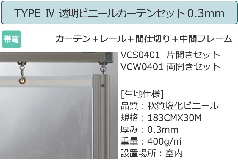 vcs0401 TYPE4 片開きセット 0.3mm インテリアカタオカ ヤフー店
