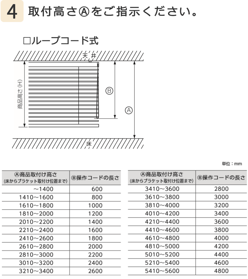 取り付け高さ