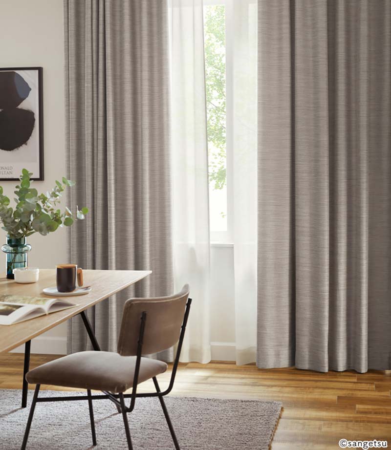 オーダーカーテン サンゲツ ストリングス LP仕様(形態安定加工)約2倍