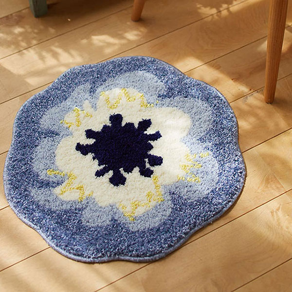 【送料無料】 ラグ マット DESIGN LIFE EDTION.15RICO MAT (リコマット) 3 BLUE50x50cm | 