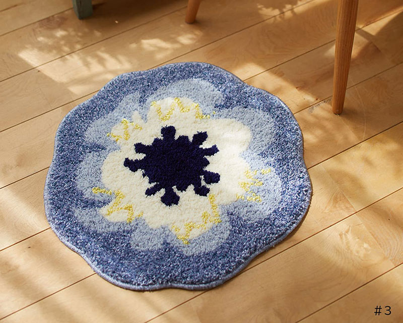 【送料無料】 ラグ マット DESIGN LIFE EDTION.15RICO MAT (リコマット) 3 BLUE50x50cm |  | 01