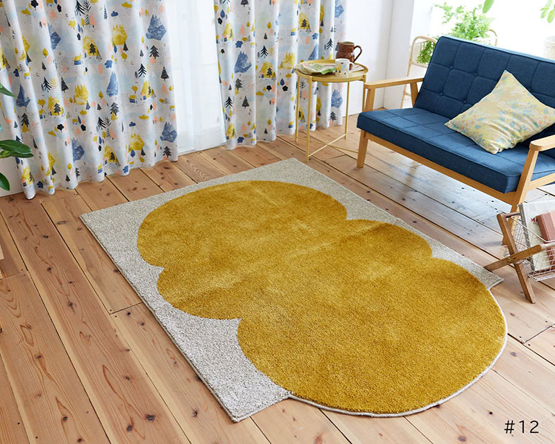 【送料無料】 ラグ マット DESIGN LIFE EDTION.15KABOCHAKUMO RUG (カボチャクモラグ) 12 YELLOW130x185cm |  | 01