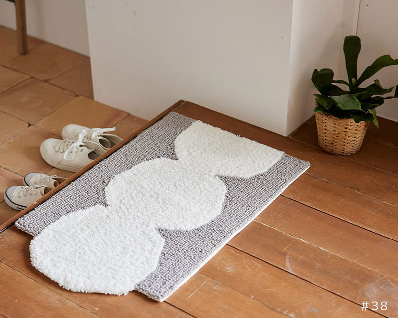 【送料無料】 ラグ マット DESIGN LIFE EDTION.15SHIRATAMA MAT (シラタママット) 38 LIGHT GRAY45x70cm |  | 01