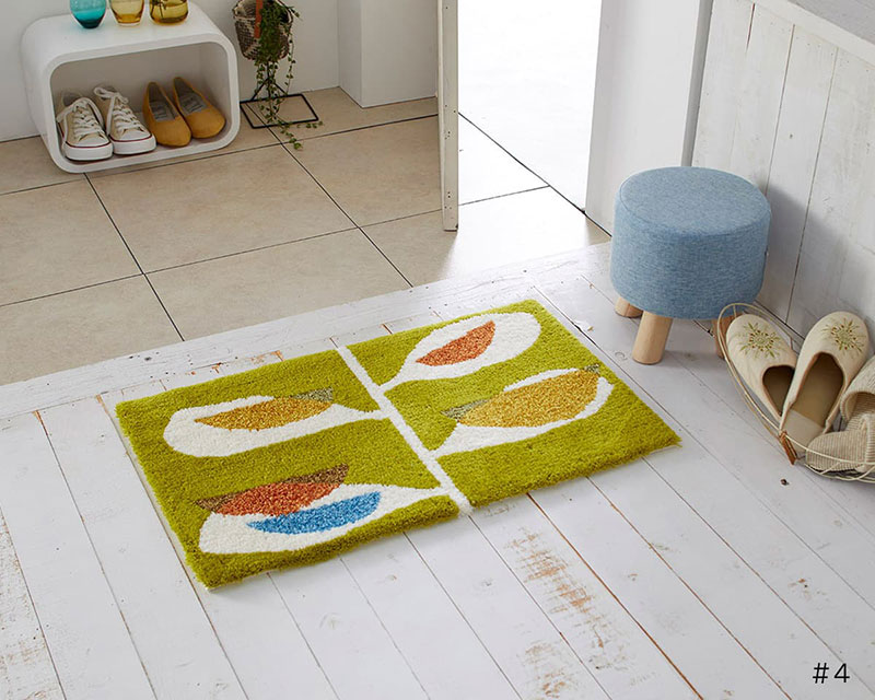 【送料無料】 ラグ マット DESIGN LIFE EDTION.15KAJYUEN MAT (カジュエンマット) 4 GREEN45x75cm |  | 01