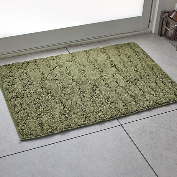 【送料無料】 ラグ マット DESIGN LIFE EDTION.15WOOD (ウッド)4 MOSS GREEN35x50cm | 