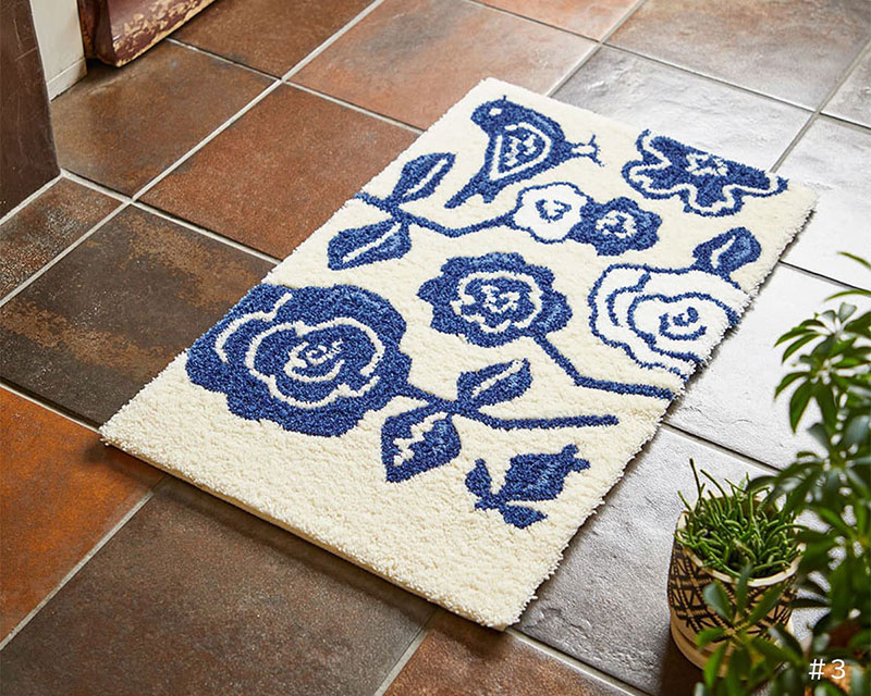 【送料無料】 ラグ マット DESIGN LIFE EDTION.15CUCO MAT (クコマット) 3 BLUE45x75cm |  | 01