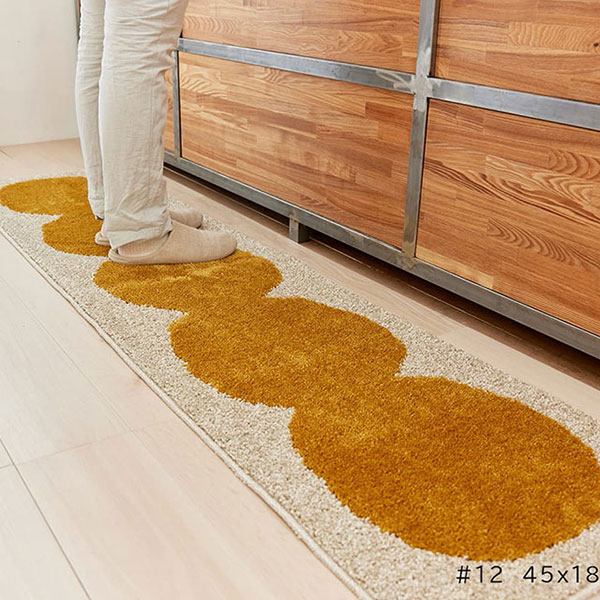 【送料無料】 ラグ マット DESIGN LIFE EDTION.15ODANGO MAT (オダンゴマット) 12 YELLOW45x180cm | 