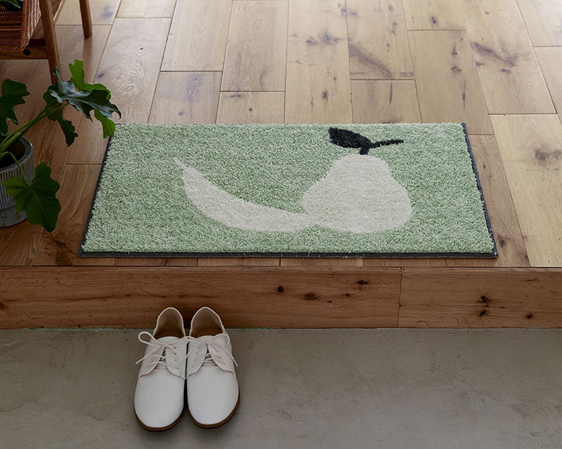 【送料無料】 ラグ マット DESIGN LIFE EDTION.15FRUITS MINI MAT(フルーツミニマット)4 GREEN45x75cm |  | 01