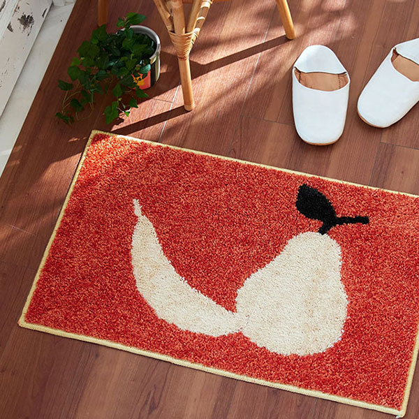 【送料無料】 ラグ マット DESIGN LIFE EDTION.15FRUITS MINI MAT(フルーツミニマット)5 ORANGE45x75cm | 