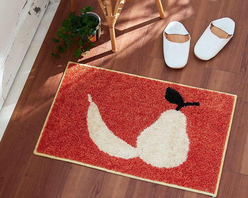 【送料無料】 ラグ マット DESIGN LIFE EDTION.15FRUITS MINI MAT(フルーツミニマット)5 ORANGE45x75cm |  | 01