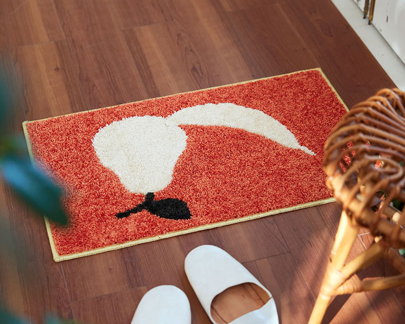 【送料無料】 ラグ マット DESIGN LIFE EDTION.15FRUITS MINI MAT(フルーツミニマット)5 ORANGE45x75cm |  | 02