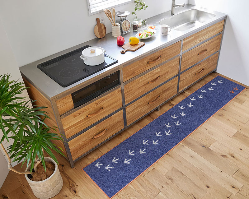 【送料無料】 ラグ マット DESIGN LIFE EDTION.14 TEKUTEKU KIWI MAT(テクテクキーウィマット)5 ORANGE45x240cm |  | 01