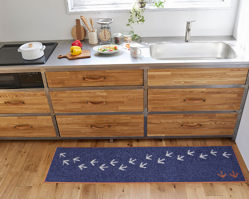 【送料無料】 ラグ マット DESIGN LIFE EDTION.14 TEKUTEKU KIWI MAT(テクテクキーウィマット)5 ORANGE45x240cm |  | 02