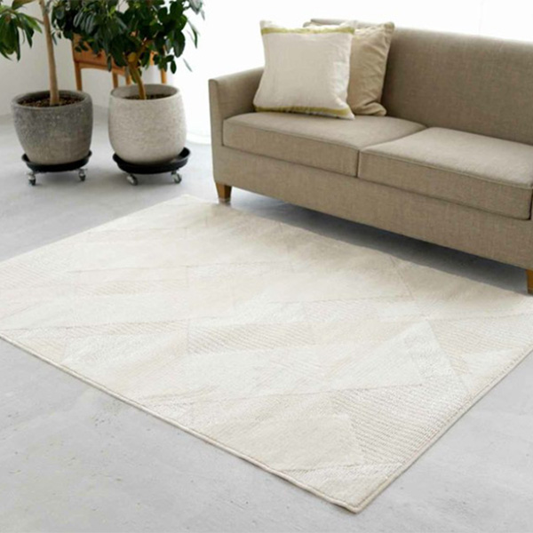 【送料無料】ラグ マット HOME RUG MAT 2024-2025 Fragile/ NO.134-72844 #1 アイボリー 185x185cm｜interiorkataoka