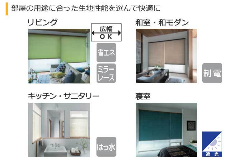 部屋の用途に合ったプリーツスクリーンを選ぶ
