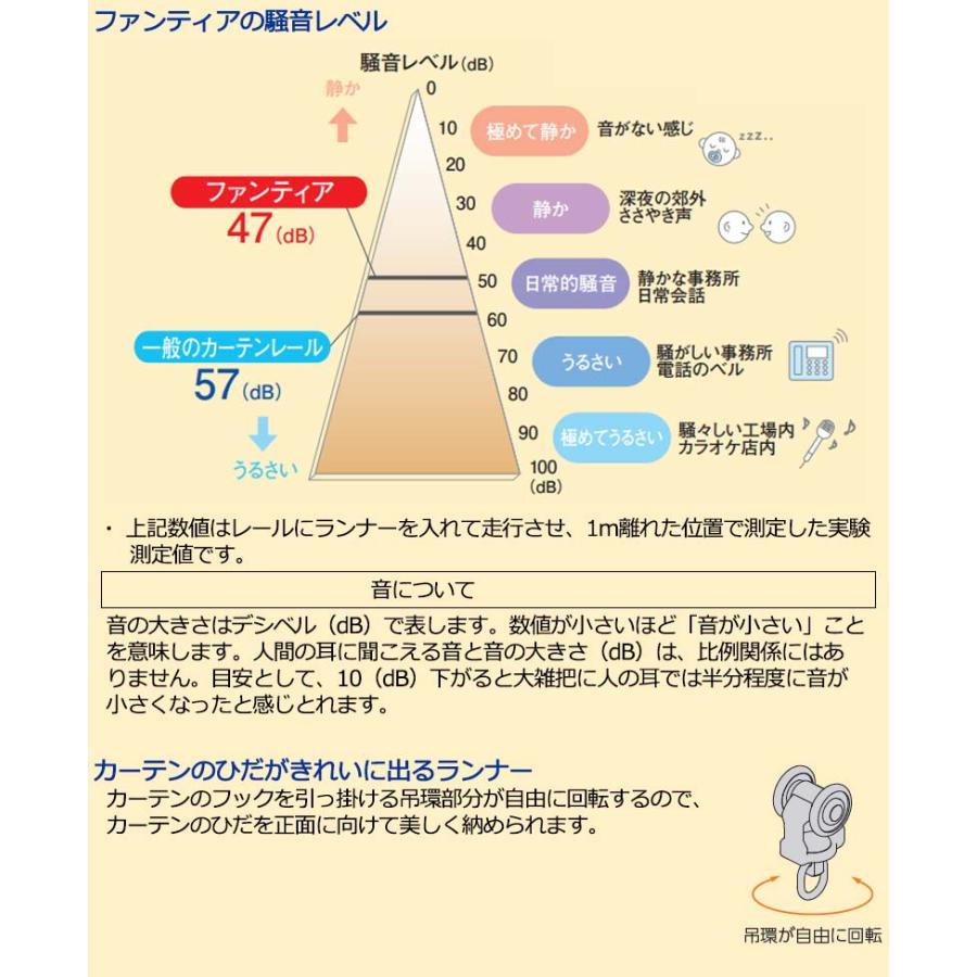 タチカワの一般カーテンレール ■ファンティア レールセット シングル1m｜interiorkataoka｜03