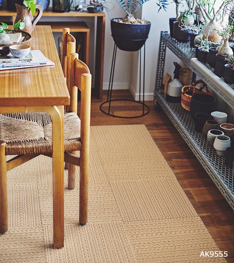 タイルカーペット 吸着 洗える 床暖 遮音 防ダニ 住宅用 カーペット