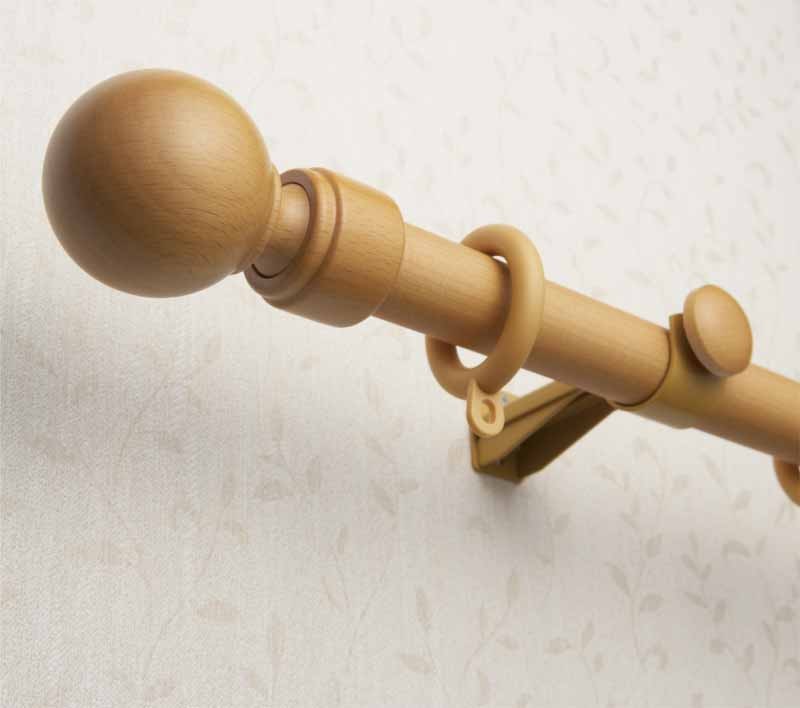 装飾 カーテンレール 木質の風合いを楽しめる木目調レール ローレット 