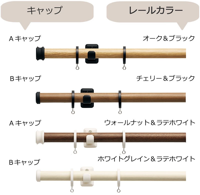 装飾 カーテンレール ヴィンテージミックスで作る自由な空間 ヴィンクス22 シングル正面付 Bセット 2.10m_13