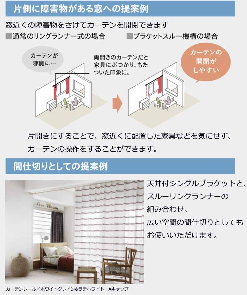 装飾 カーテンレール ヴィンテージミックスで作る自由な空間 ヴィンクス22 シングル正面付 Bセット 2.10m_11