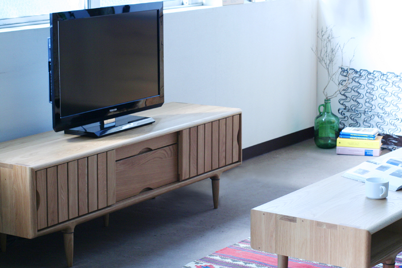 テレビボード 150 オーク テレビ台 無垢材 ローボード 天然木 木製