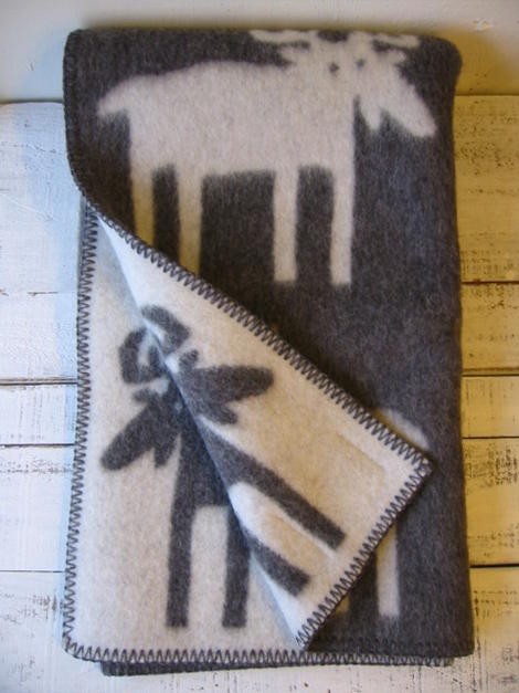 ROROS TWEED / ロロス ツイード ブランケットELG GREY-NATURAL エルク