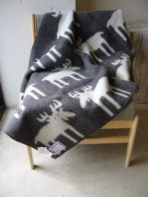 ROROS TWEED / ロロス ツイード ブランケットELG MINI GREY-NATURAL