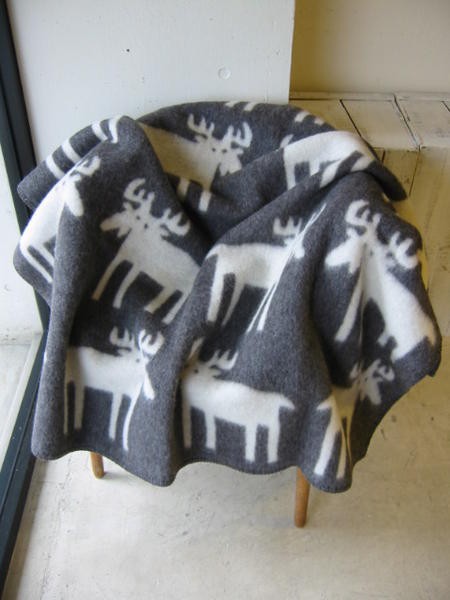 ROROS TWEED / ロロス ツイード ブランケットELG GREY-NATURAL エルク