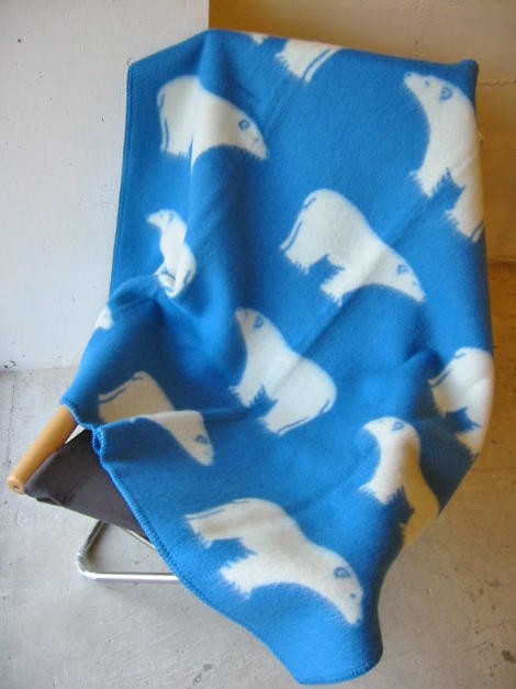 ROROS TWEED / ロロス ツイード ブランケットisbjorn MINI BLUE アイス