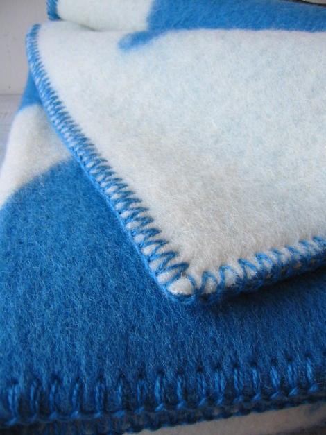 ROROS TWEED / ロロス ツイード ブランケットisbjorn MINI BLUE アイス